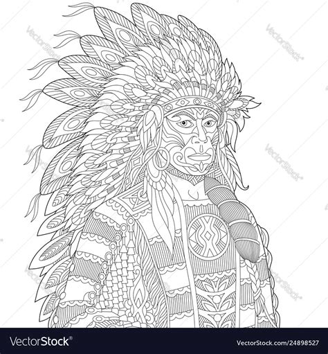 coloring pages  adults native american horned serpent printable