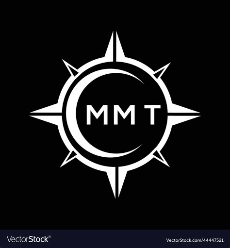 mmt abstract monogram shield logo design  black vector image