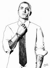 Eminem Shady Ink Rapper Wallpapers Mathers Getcolorings sketch template