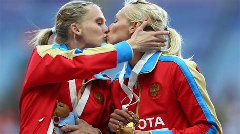Russian Sprinter Says Her Kissing Teammate Had Nothing To Do With Gay
