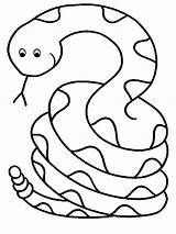 Snake Coloring Pages Printable Kids Preschool Drawing sketch template