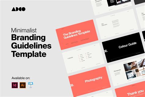 minimal brand guidelines template creative   software templates creative market