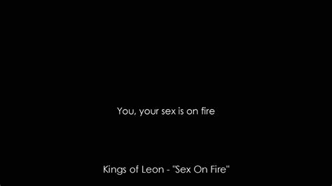 [hd] Kings Of Leon Sex On Fire [audio Lyrics] Youtube