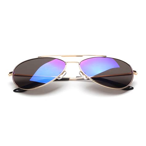 aviator sunglasses with blue tinted lens 63mm