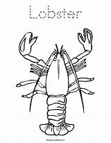 Lobster Coloring Outline Pages Template Fish Print Kids Twistynoodle Built Block California Usa Wikiclipart Templates Noodle Twisty Change Imgarcade sketch template
