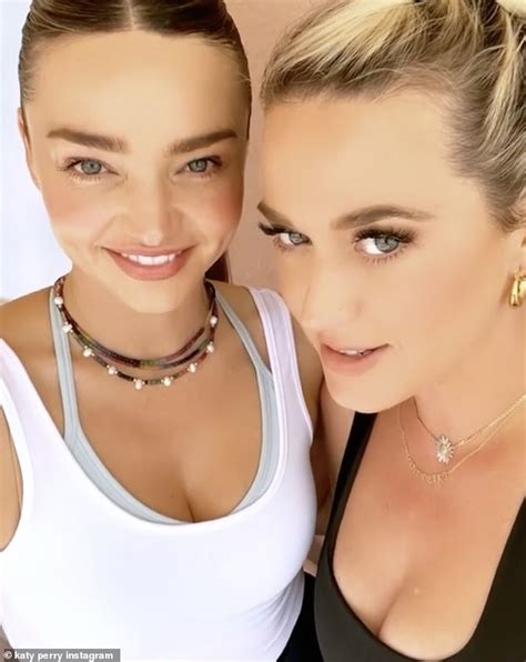 Katy Perry And Miranda Kerr Hug After Her First Time Doing Yoga Since