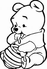 Pooh Winnie Coloring Pages Clipartmag Baby sketch template