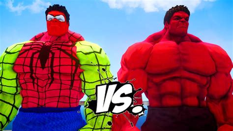 Spider Hulk Vs Red Hulk Epic Superheroes Battle Youtube