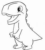 Dinosaur Easy Drawing Simple Coloring Pages Cute Kids Baby Line Draw Drawings Dinosaurs Clipart Head Cliparts Color Cartoon Dino Print sketch template