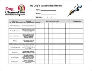 printable puppy vaccination record shop fresh