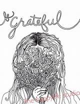 Grateful Hippy sketch template