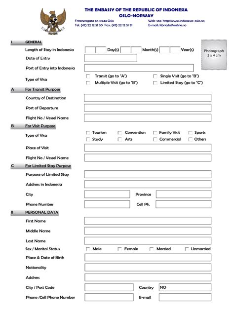 Indonesia Visa On Arrival Form Pdf Airslate Signnow