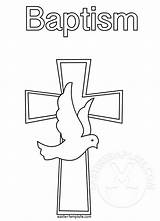Cross Template Baptism Printable Dove Easter Coloring Pages Templates Versatile Eastertemplate sketch template