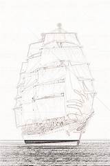Coloring Ships Pages Sailing Filminspector Tall sketch template