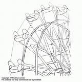 Coloring Ferris Wheel Pages Popular sketch template