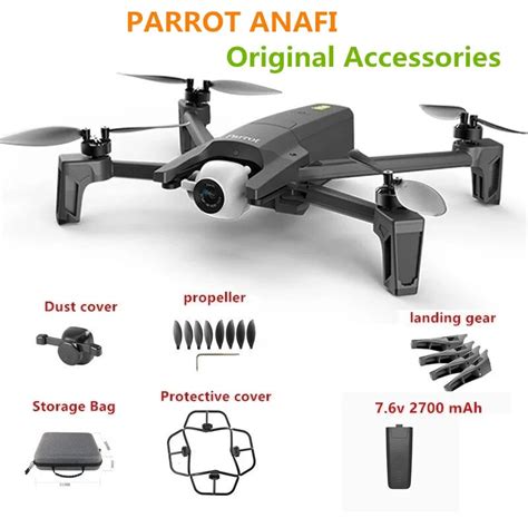 parrot anafi gps drone battery  mah propeller maple leaf