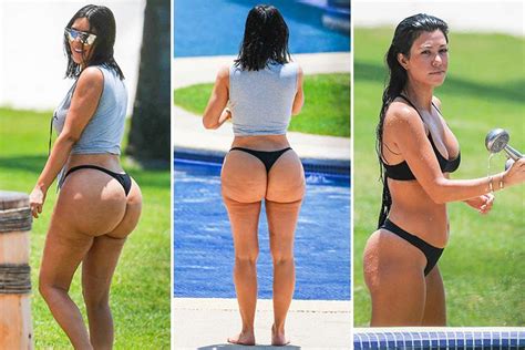 kim kardashian shows off her unairbrushed bum again in a thong bikini on luxury break with