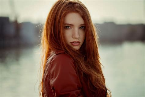 wallpaper face women redhead model long hair fashion person