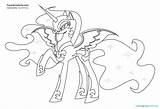 Pony Coloring Little Moon Nightmare Pages Luna Princess Cadence Magic Printable Friendship Color Mlp Print Coloring99 Twilight Character Cute Available sketch template