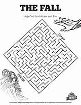 Bible Kids Fall Man Sunday Activities School Mazes Genesis Lessons Maze Printable Lesson Activity Children Church Games Worksheets Find Abel sketch template