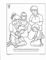Coloring Pages Lds Lesson Family Prayer Primary Children Sheet Sunday Praying Murrayandmathews School Happy Kids Sheets Showing Bible Clean Living sketch template