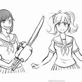Yandere Ayano Aishi Stealth Tagged sketch template