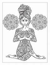 Poses Mandala Mandalas Malvorlagen Meditative Ausmalen Erwachsene Ausmalbilder sketch template