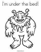 Coloring Under Bed Monsters Head Monster Favorites Login Add Designlooter Im sketch template
