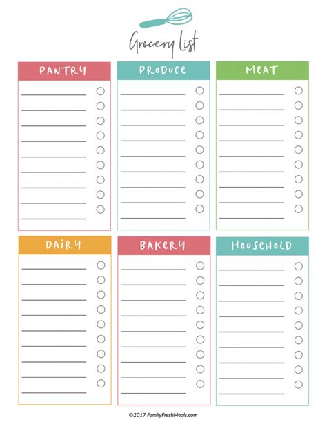 blank meal plan template