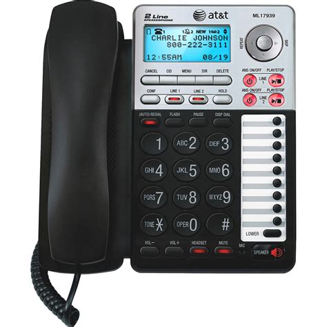 att ml   corded office phone system  answering machine  caller idcall waiting