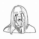 Billie Eilish Ausmalbilder Singer Colorare Talented Tears Raskrasil Coloringhome sketch template
