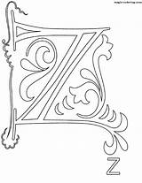 Coloring Pages Monograms Beautiful Magic sketch template