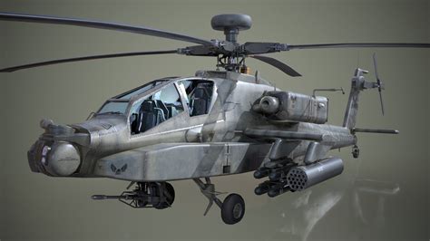 ah  apache longbow helicopter  poly flippednormals