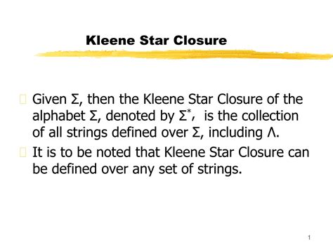 kleene star closure powerpoint    id