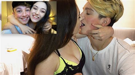 reacting to our first kiss on camera relationship goals youtube