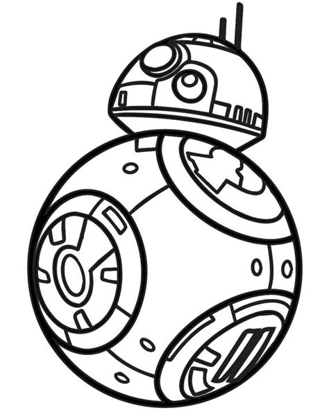 star wars bb robot coloring coloring pages