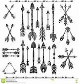 Tribal Arrows Ethnic Set Preview sketch template