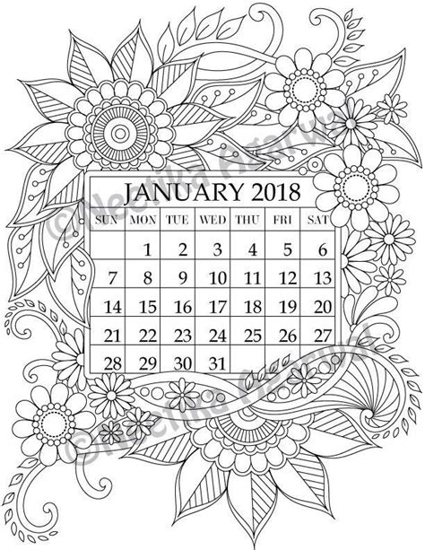 january coloring pages  adults