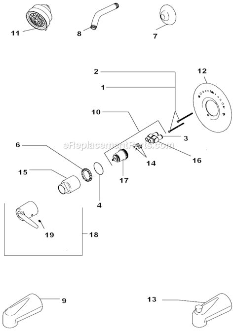 delta faucet  parts list  diagram ereplacementpartscom