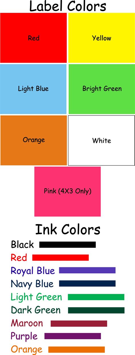label colors schoollabels