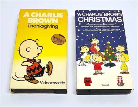 charlie brown thanksgiving   charlie brown christmas vhs