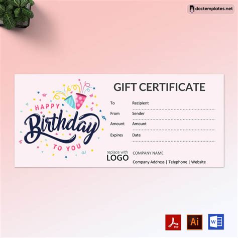 printable gift certificate templates  birthday songvamet