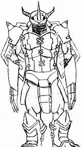 Wargreymon Digimon Deviantart sketch template