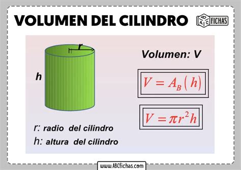 formula  calcular el volumen de cilindros rectos design talk