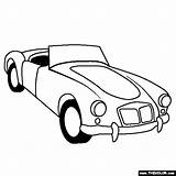 Mg Mga Coloring Cars 1955 Online Thecolor Pages sketch template