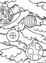 Christmas Coloring Ornaments Tree Pages Decorations Printable Ornament Kids Rocks Color sketch template