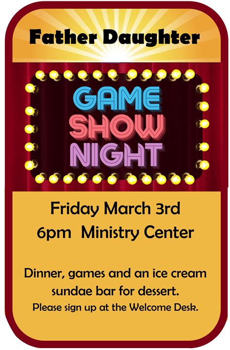Father Daughter Game Show Night — Fbc Tullahoma