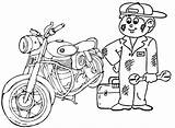Mechanic Motorcylce Popular sketch template
