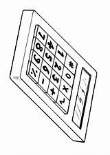 Calculadora Calcolatrice Dibujo Rekenmachine Kleurplaat Rechner Educima Uso Educolor Malvorlage sketch template