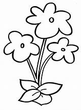 Flower Coloring Pages Simple Preschool Color Kids Printable Easy Getcoloringpages sketch template